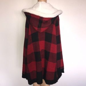 Buffalo Plaid hooded cardigan
